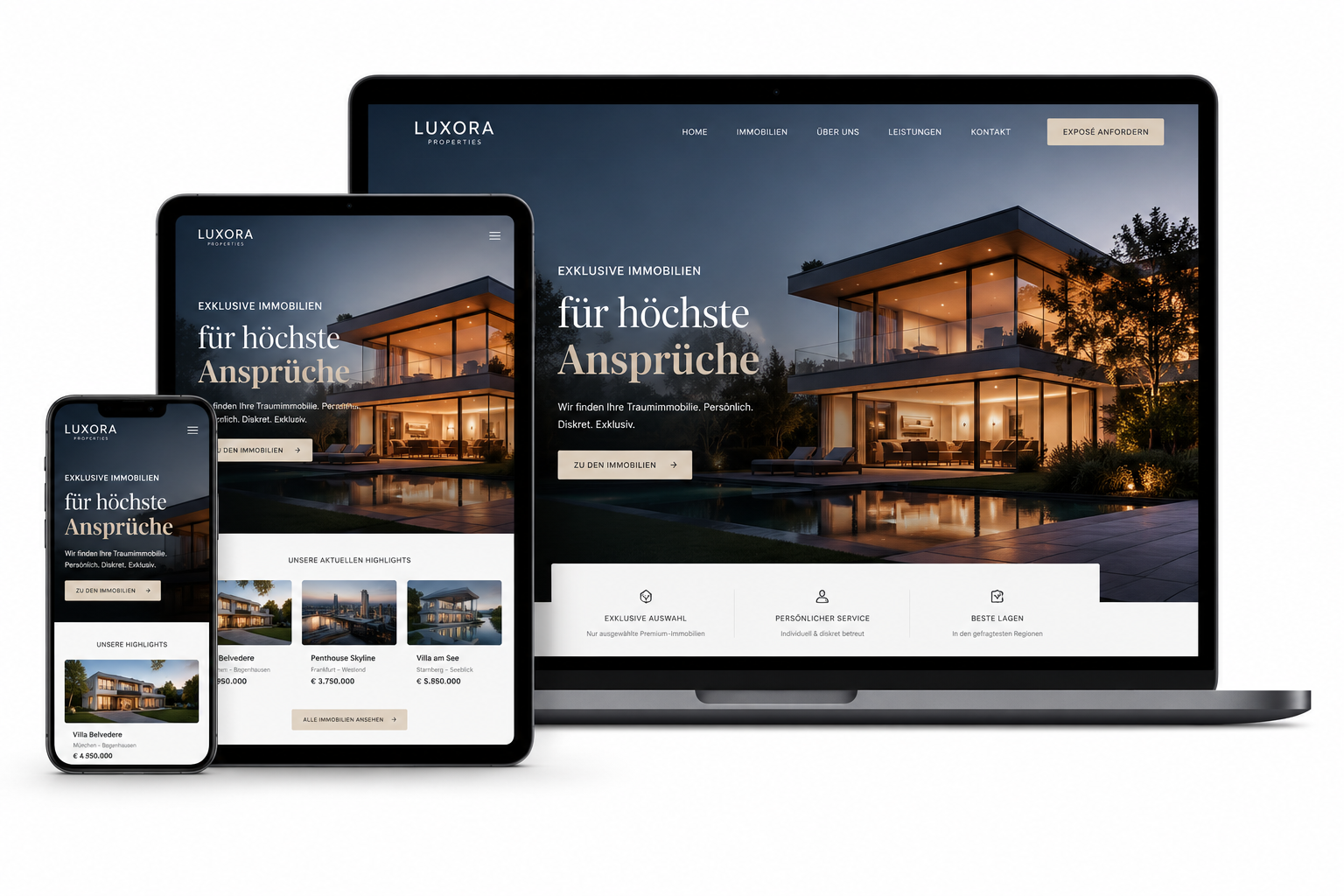 Professionelle Webseite